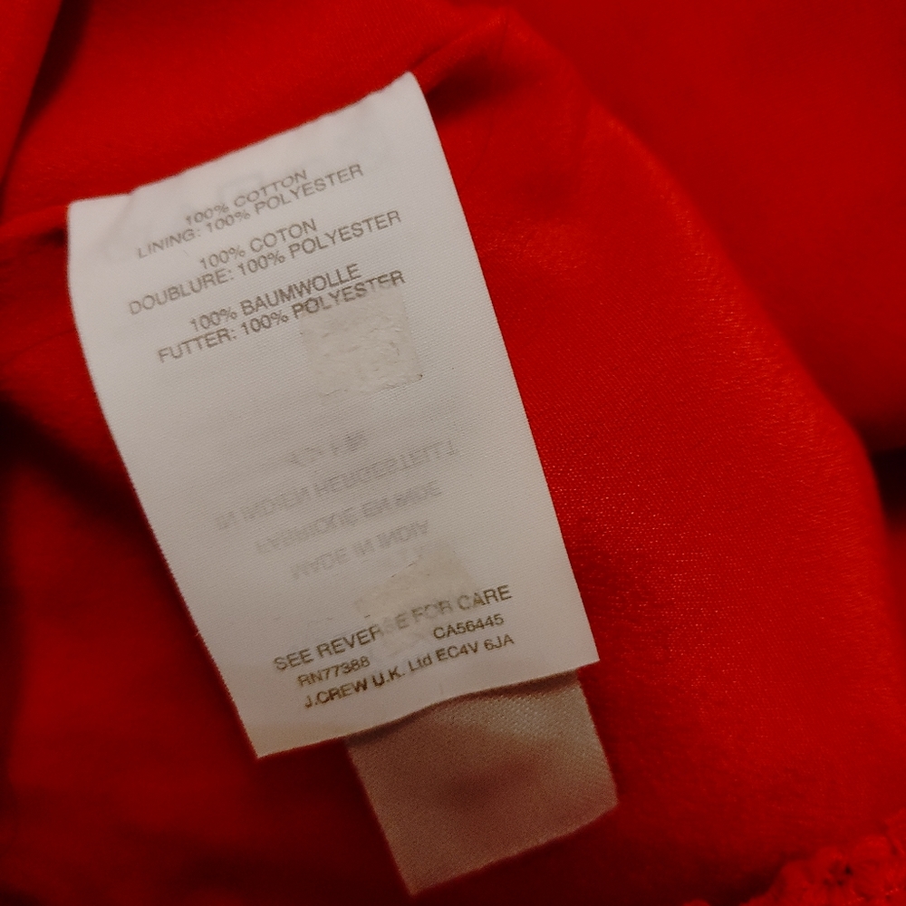 J.Crew Red One Shoulder Ruffle Eyelet Top - Picture 9 of 9